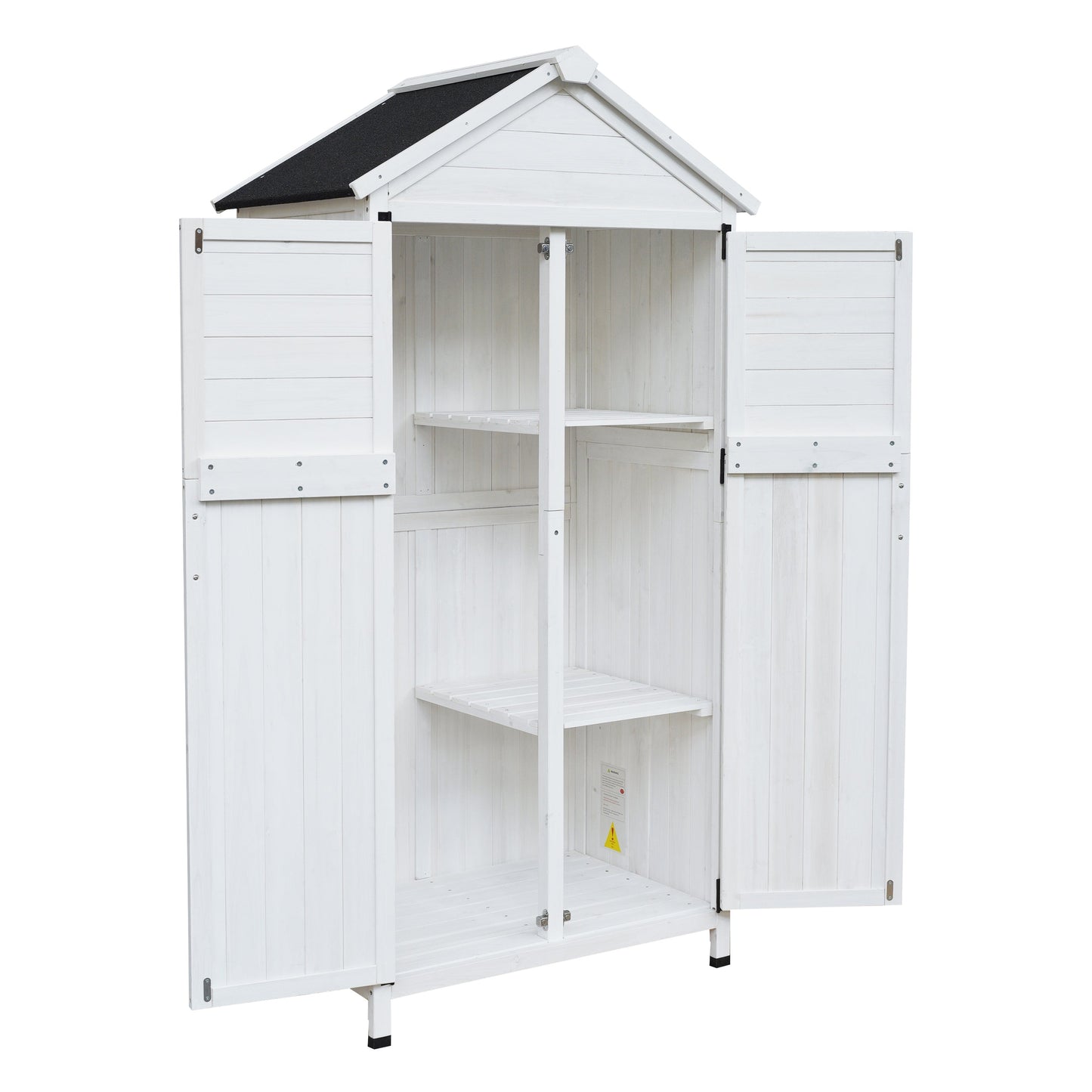 67' White Fir Wood Storage Shed with Double Doors