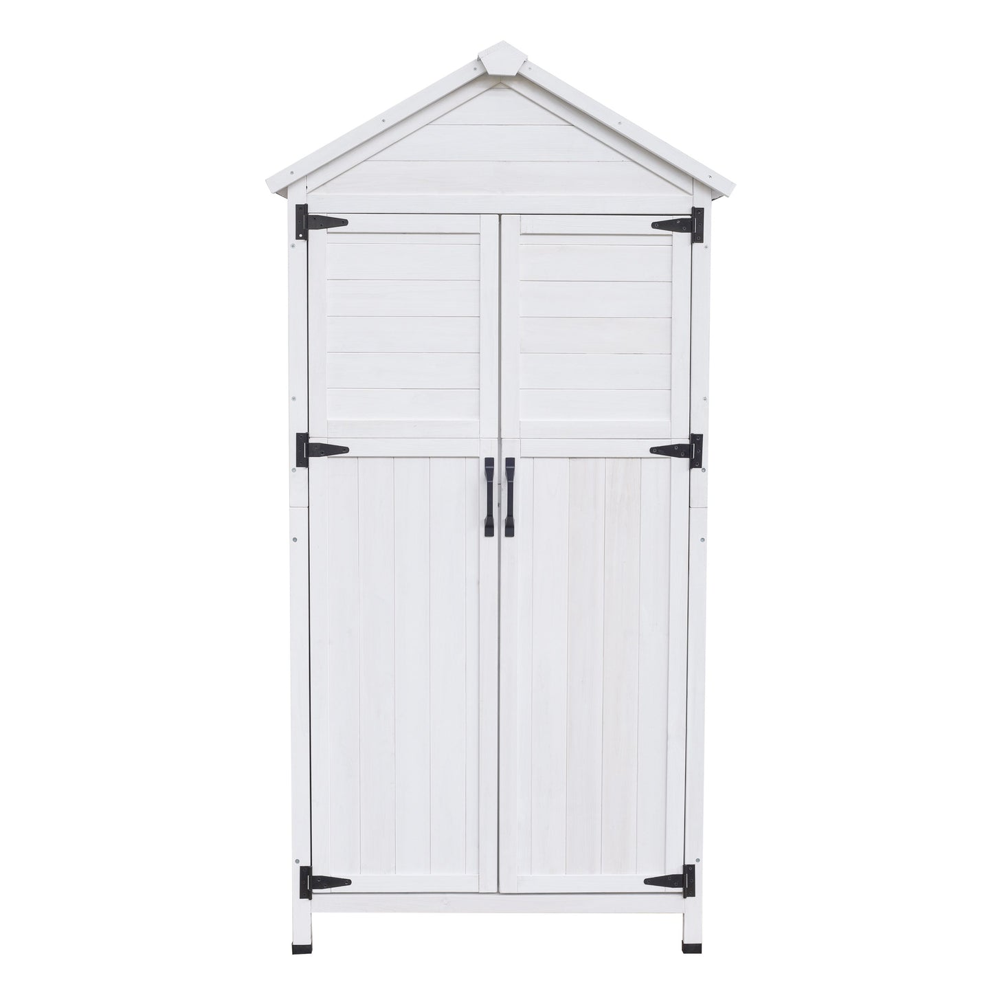 67' White Fir Wood Storage Shed with Double Doors