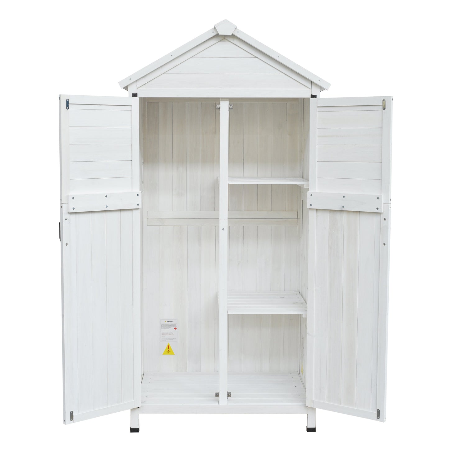 67' White Fir Wood Storage Shed with Double Doors