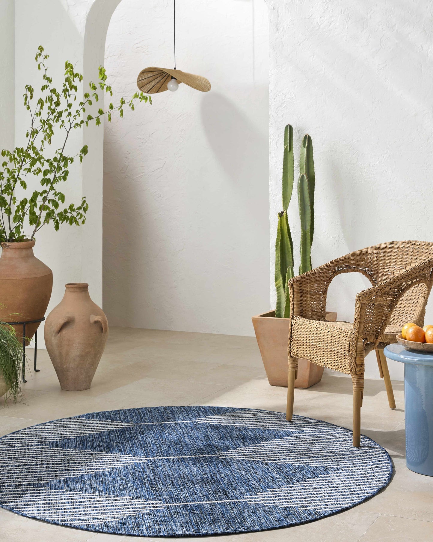 Stephan Navy Outdoor Rug