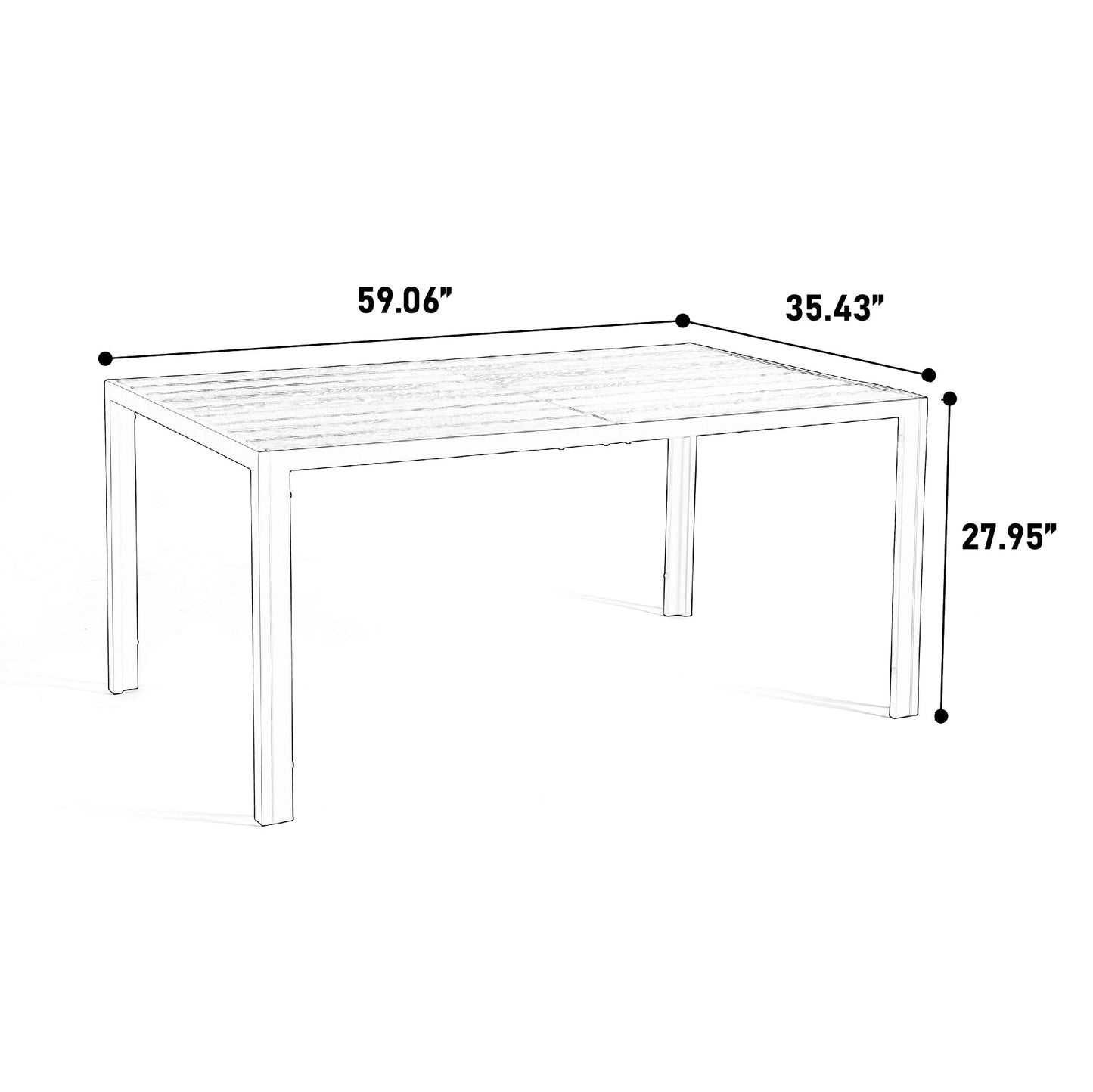 7 Pieces Patio Dining Set, Outdoor Furniture Table and 6 Textilene Chairs, Outdoor Furniture with Rectangular Table