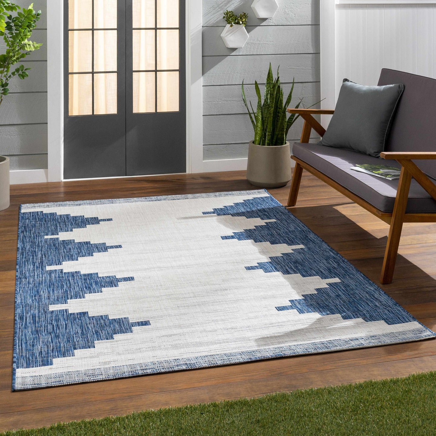 Djugun Navy Outdoor Rug - Promo